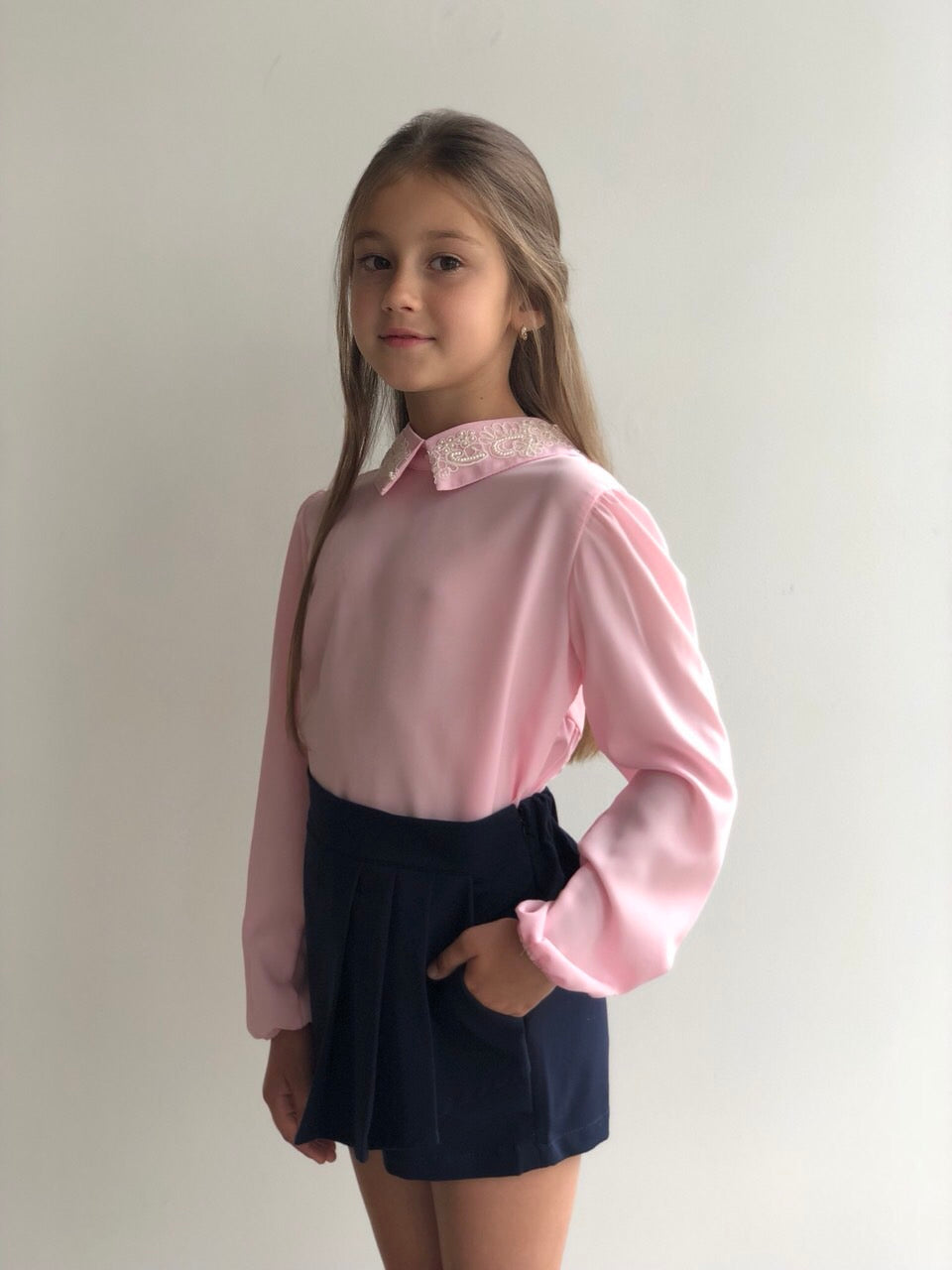 Girls´ pleated skort - blue