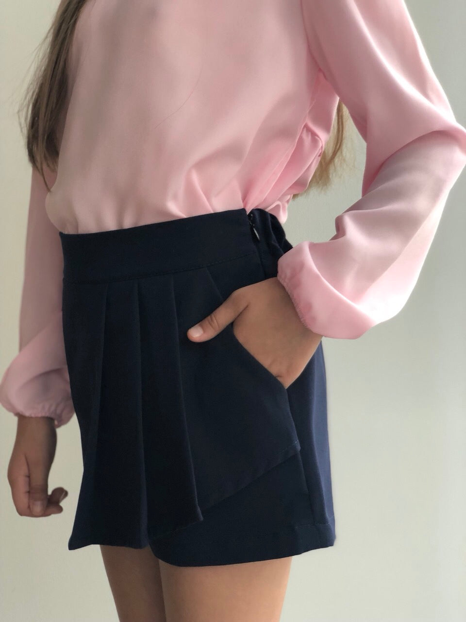 Girls´ pleated skort - blue