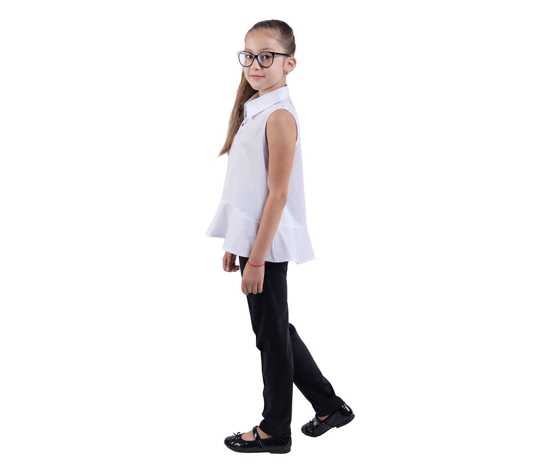 Сotton peplum blouse - white