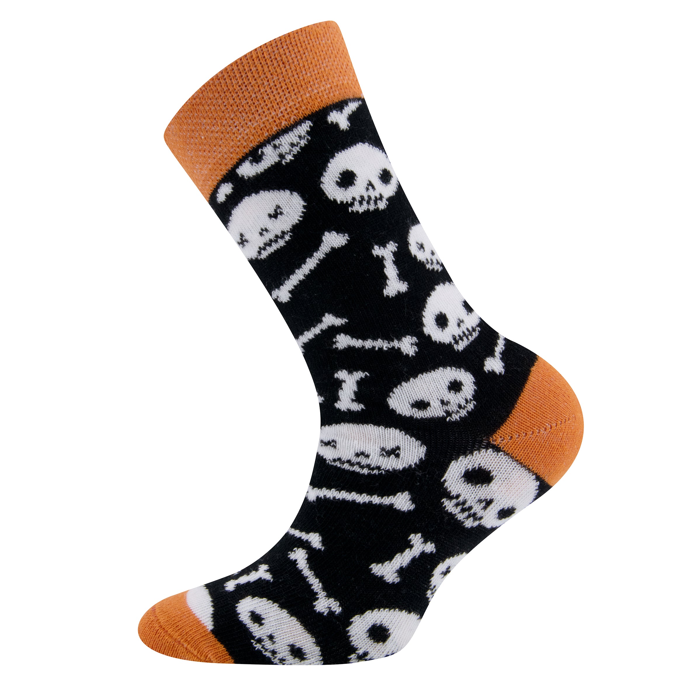 Unisex Fun Halloween Socks with Colorful Designs, Set of 3 - pumpkin - Lemoni Boutique