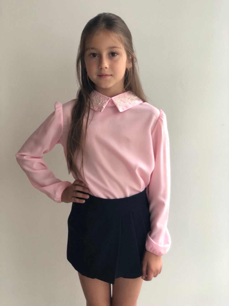 Girls´ pleated skort - blue