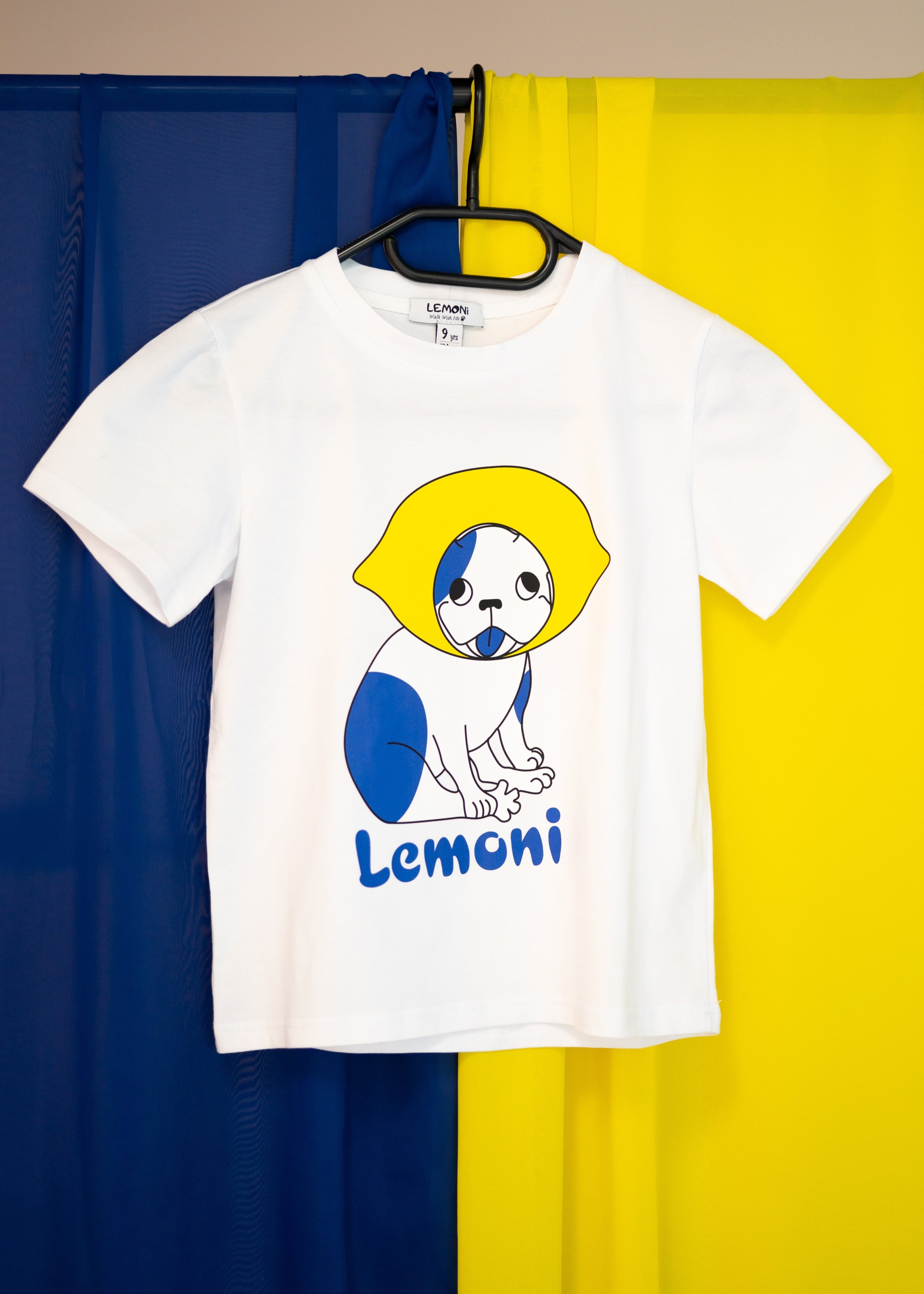 Girls´ and boys´ classic T-shirt with Lemon-dog print - Lemoni Boutique