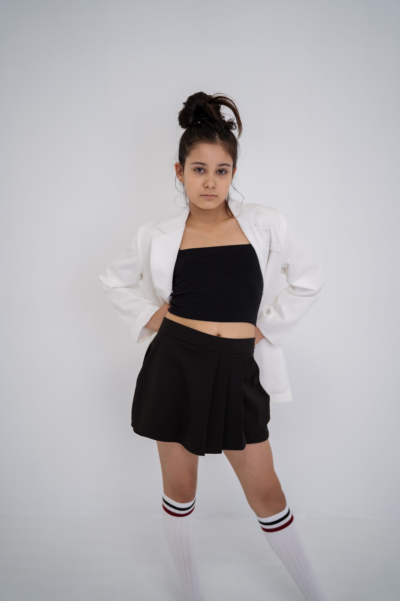 Girls´ pleated jersey skort