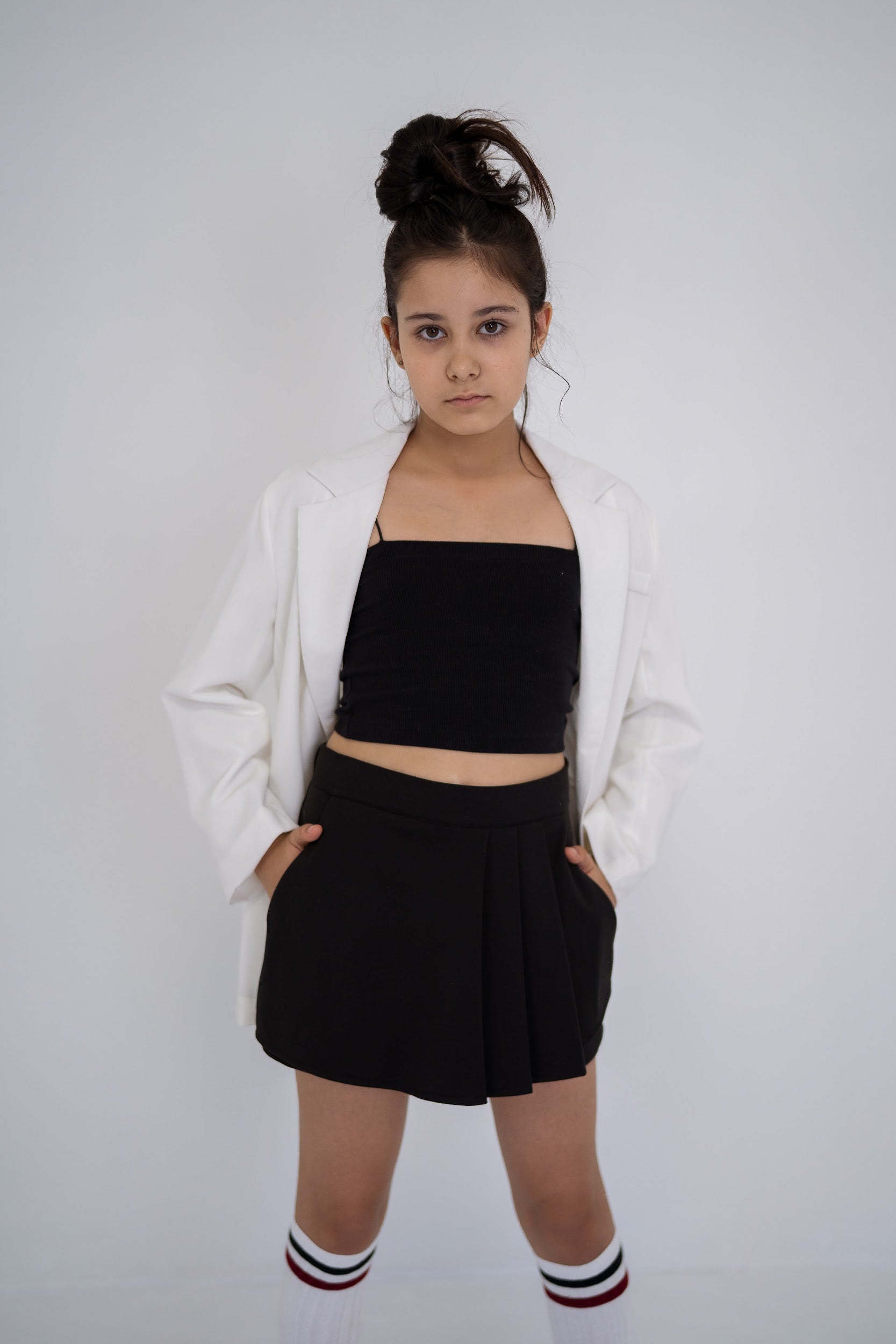 Girls´ pleated jersey skort