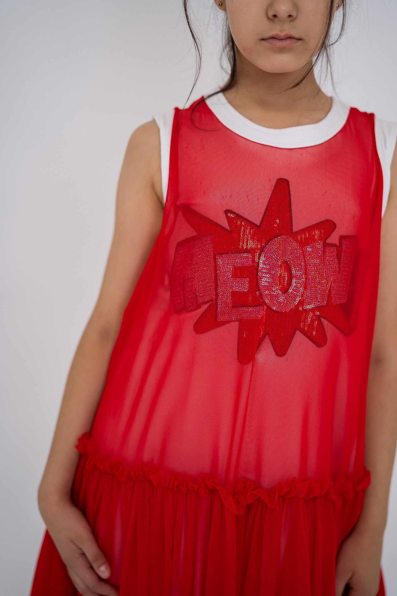 Girls´ dress MEOW - sleeveless