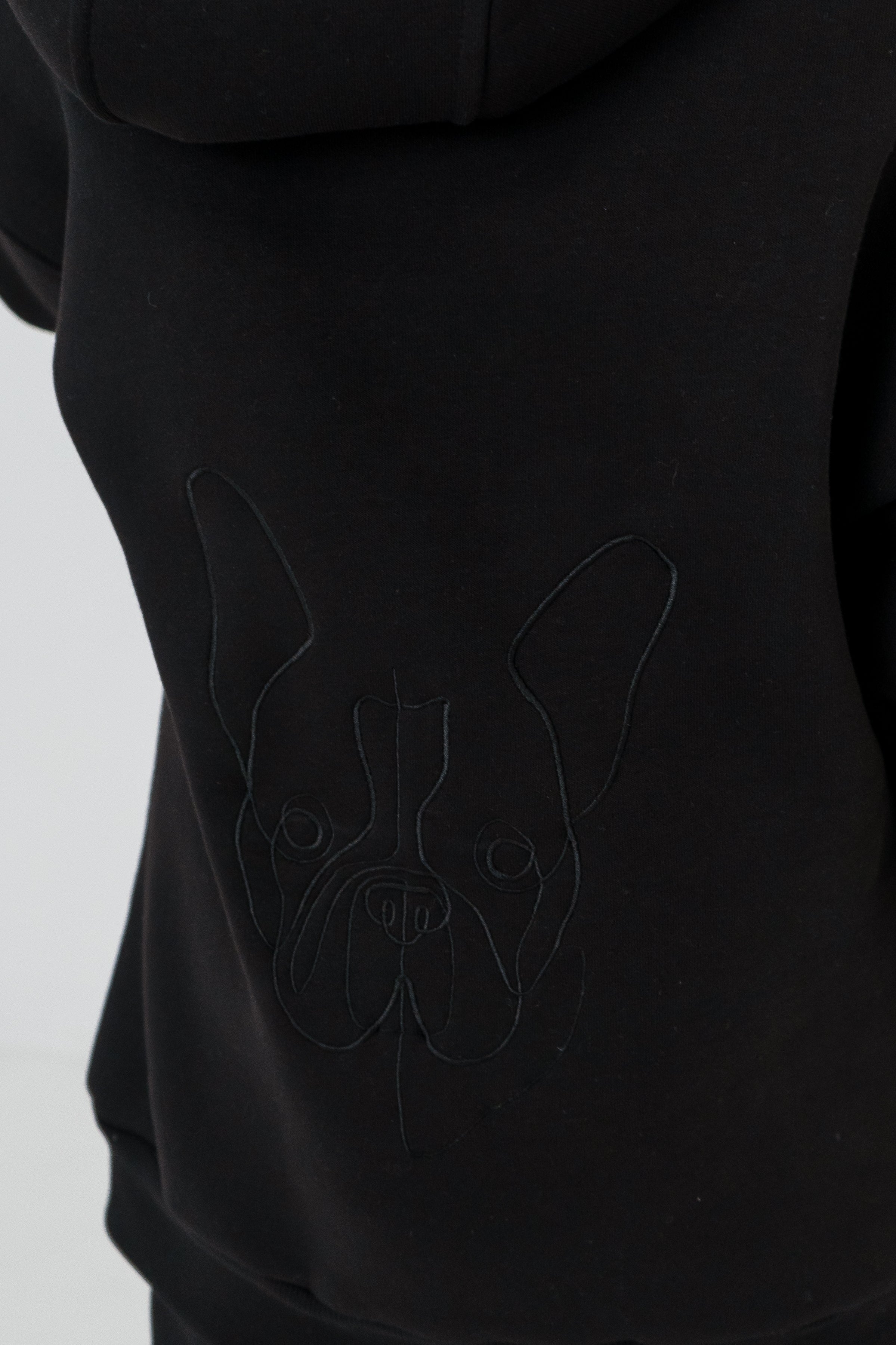 Warm Unisex Hoodie with Tonal Bulldog Embroidery — Lemoni Brand Symbol - Lemoni Boutique