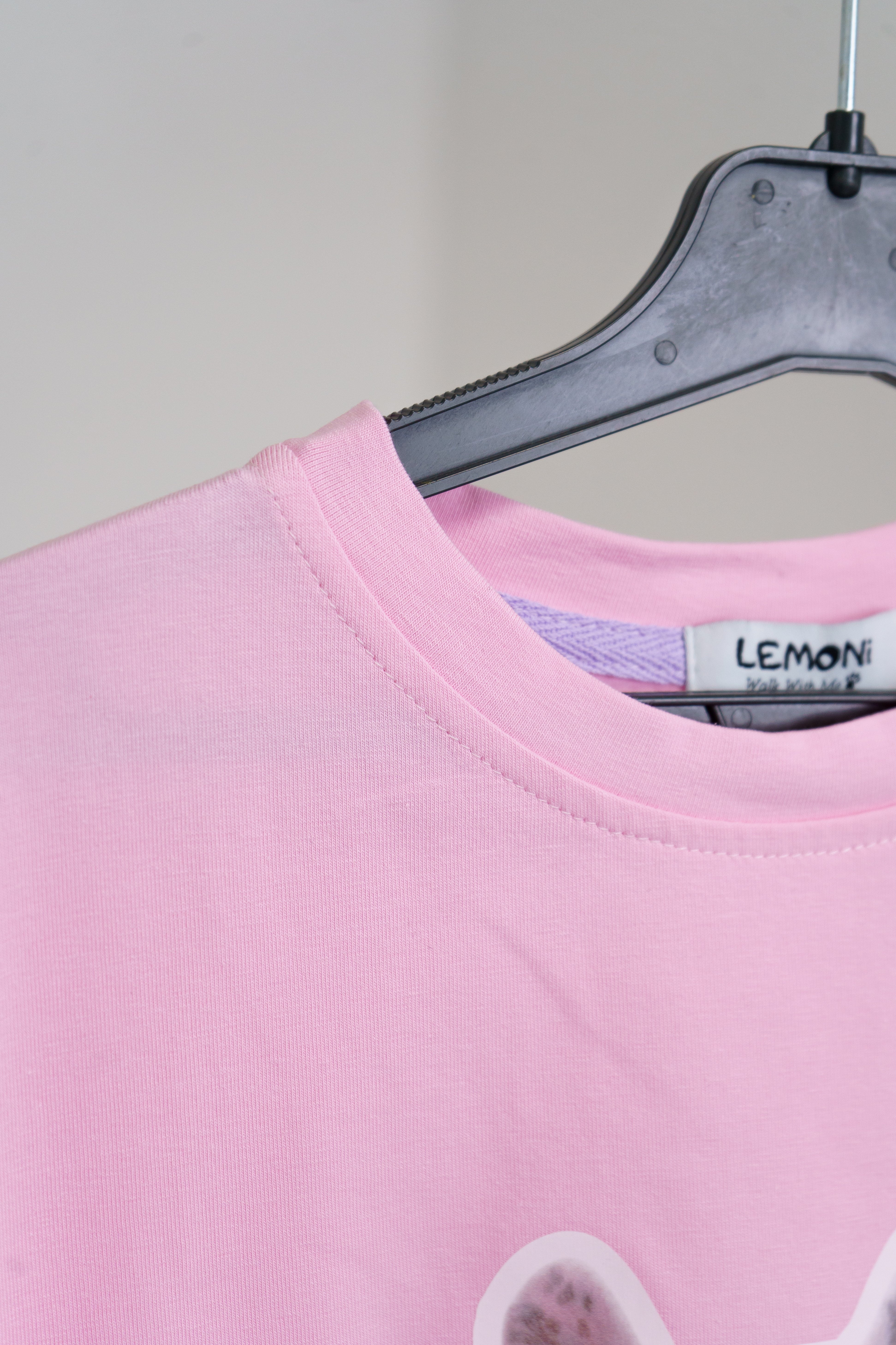 Girls´ T-shirt with French Bulldog print - pink