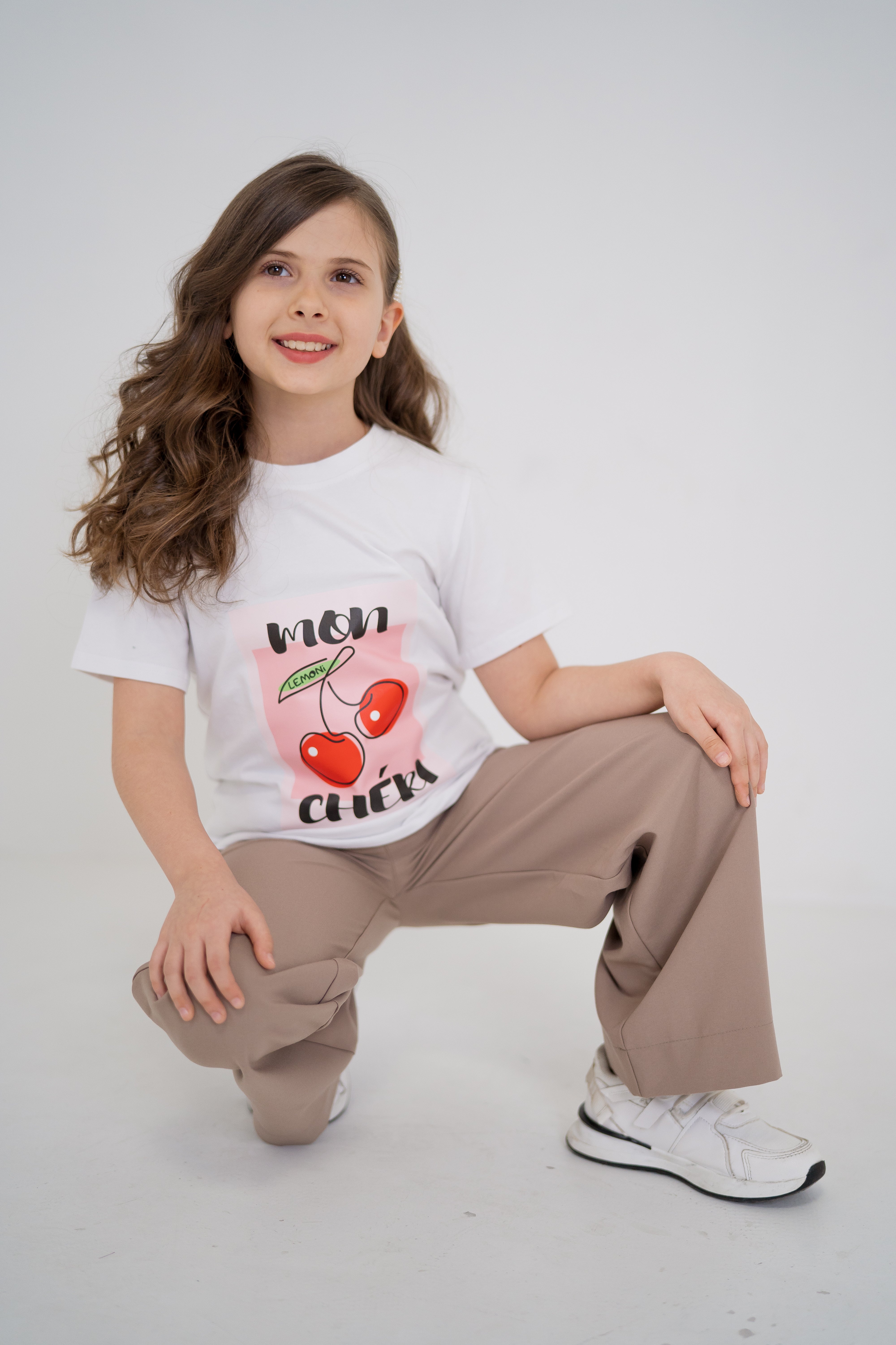 Culottes for girls - black and beige
