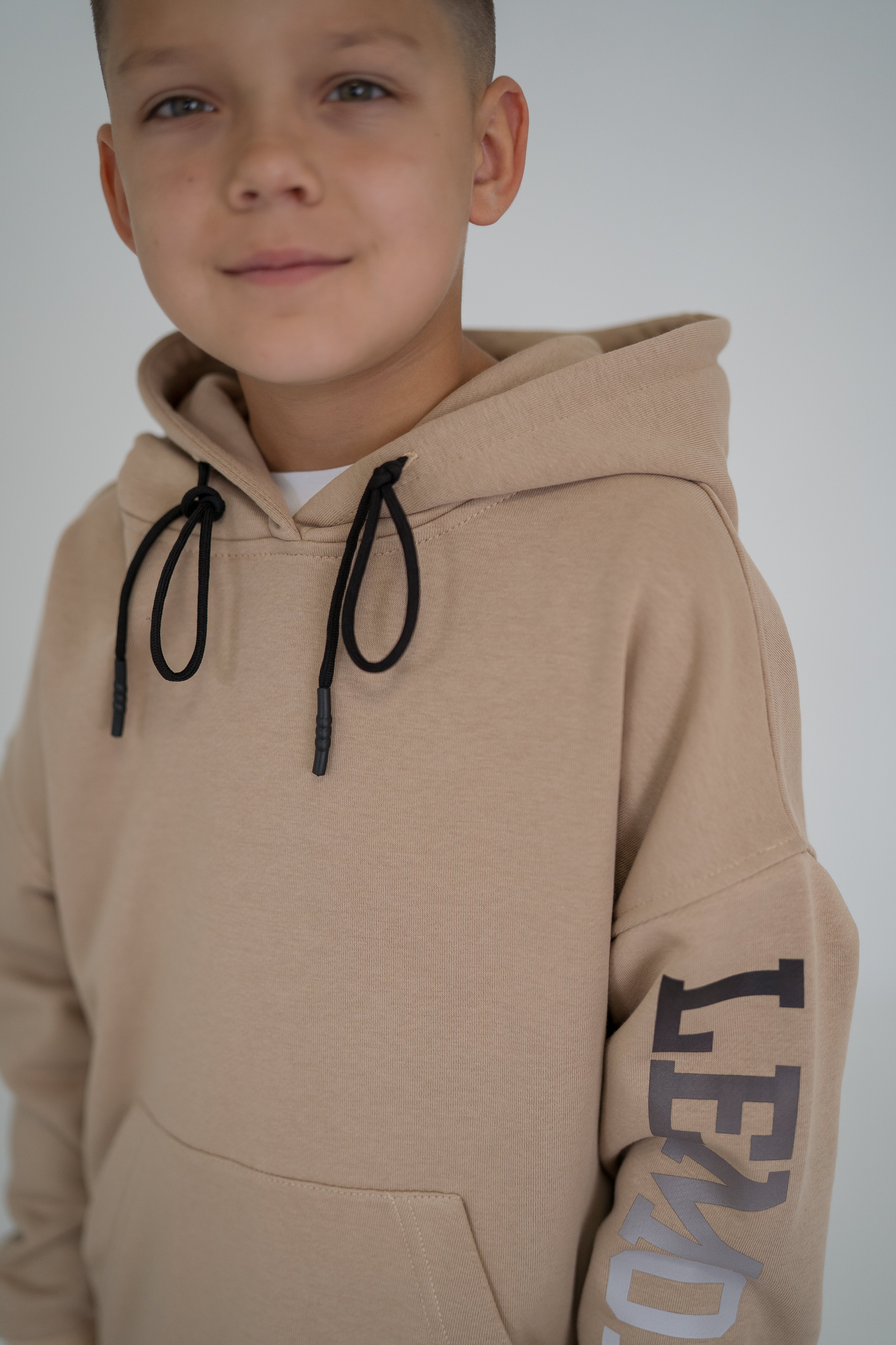 Hoodie for boys and girls beige - Lemoni Boutique