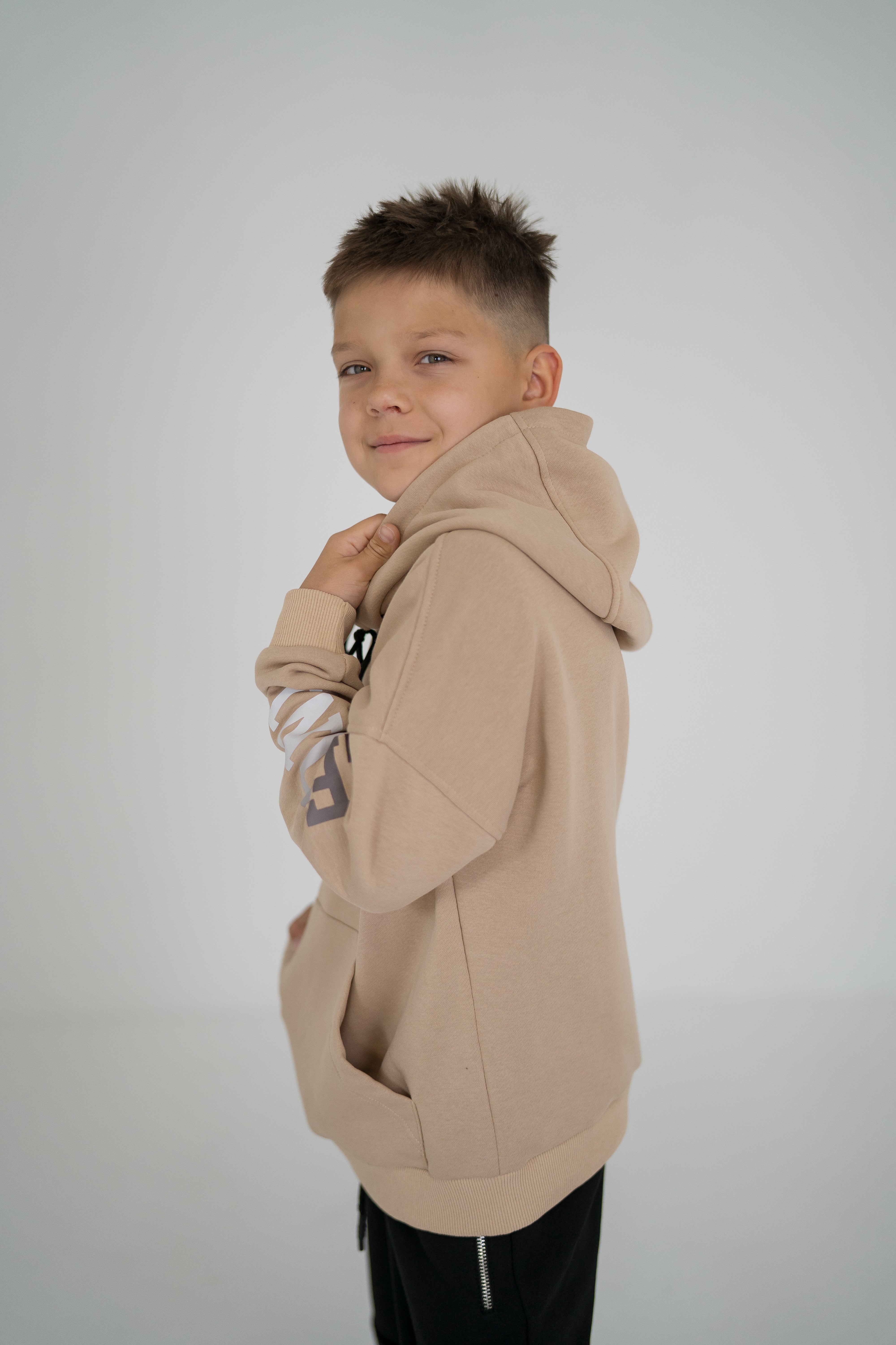 Hoodie for boys and girls beige - Lemoni Boutique