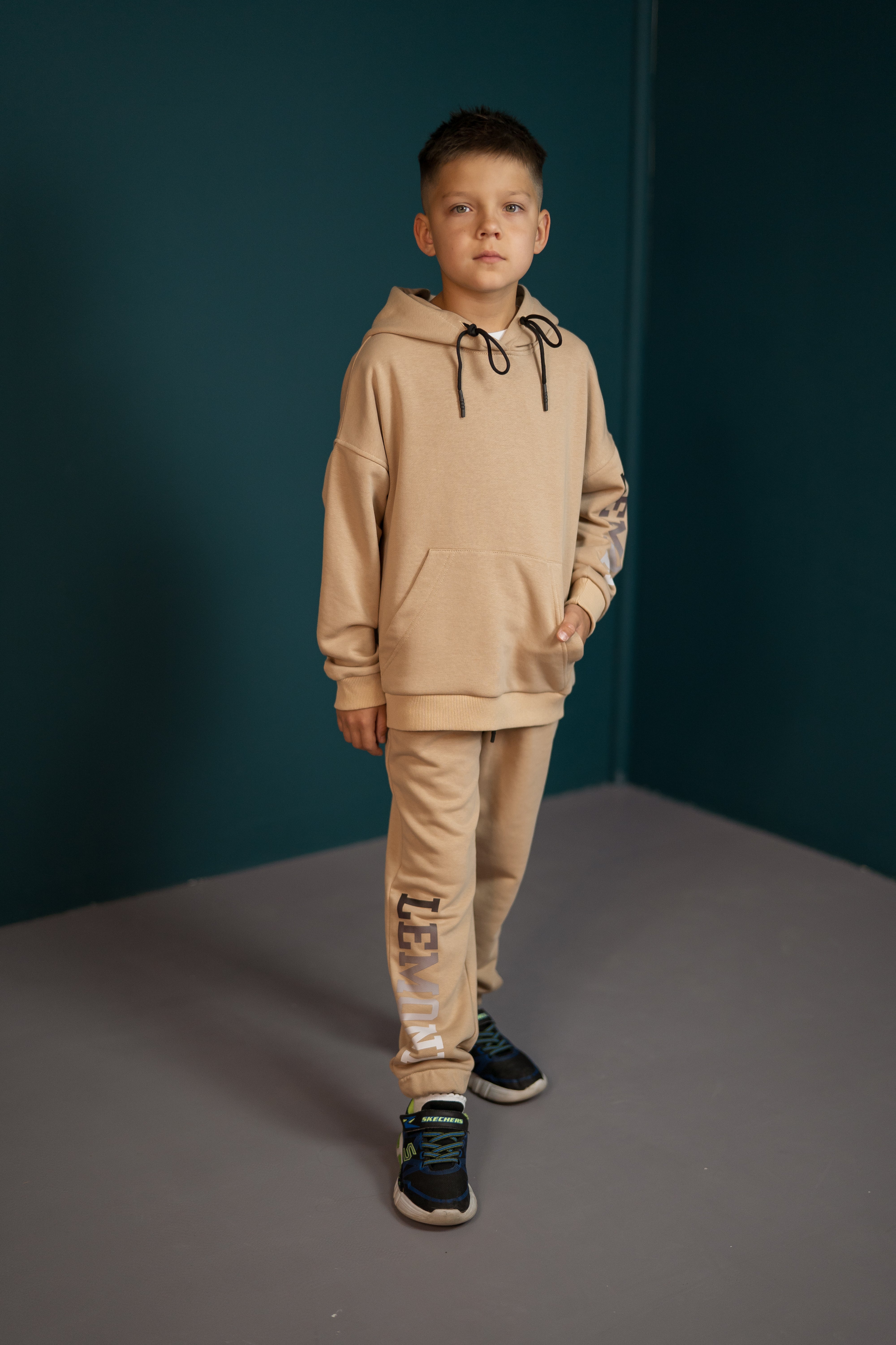 Hoodie for boys and girls beige - Lemoni Boutique