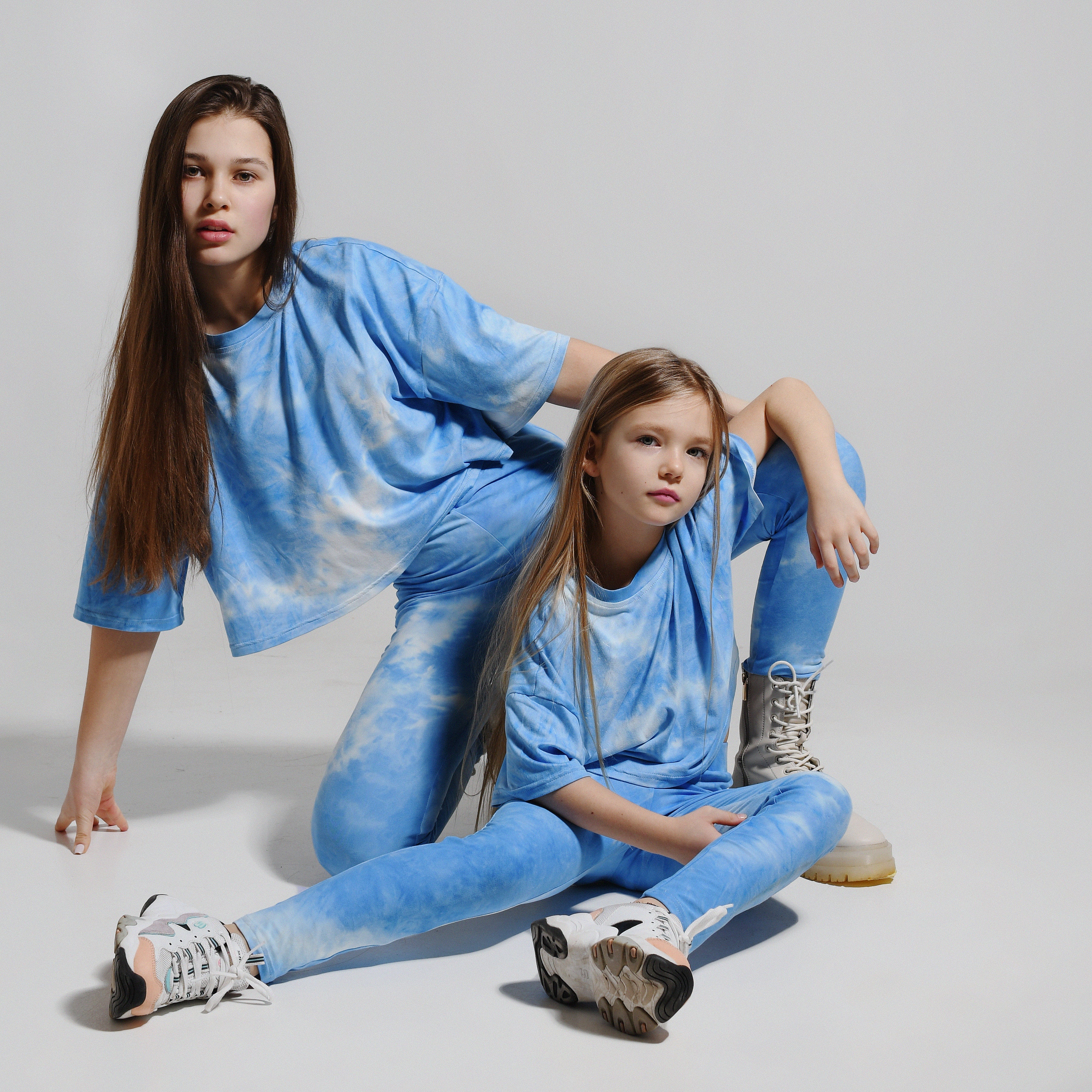 Soft lightweight tie-dye leggings for girls - Lemoni Boutique