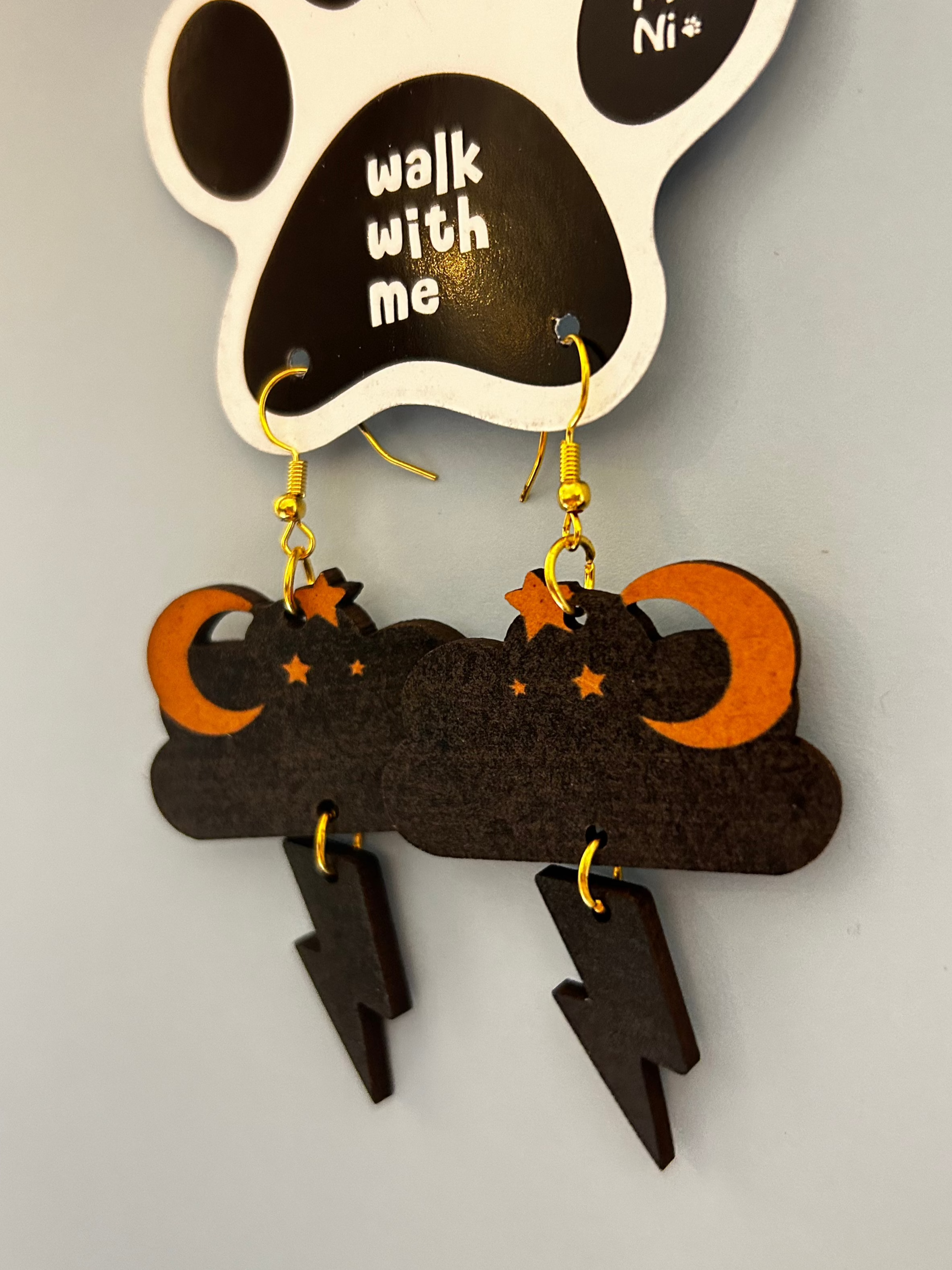 Earrings Cloud & Moon for girls - Lemoni Boutique