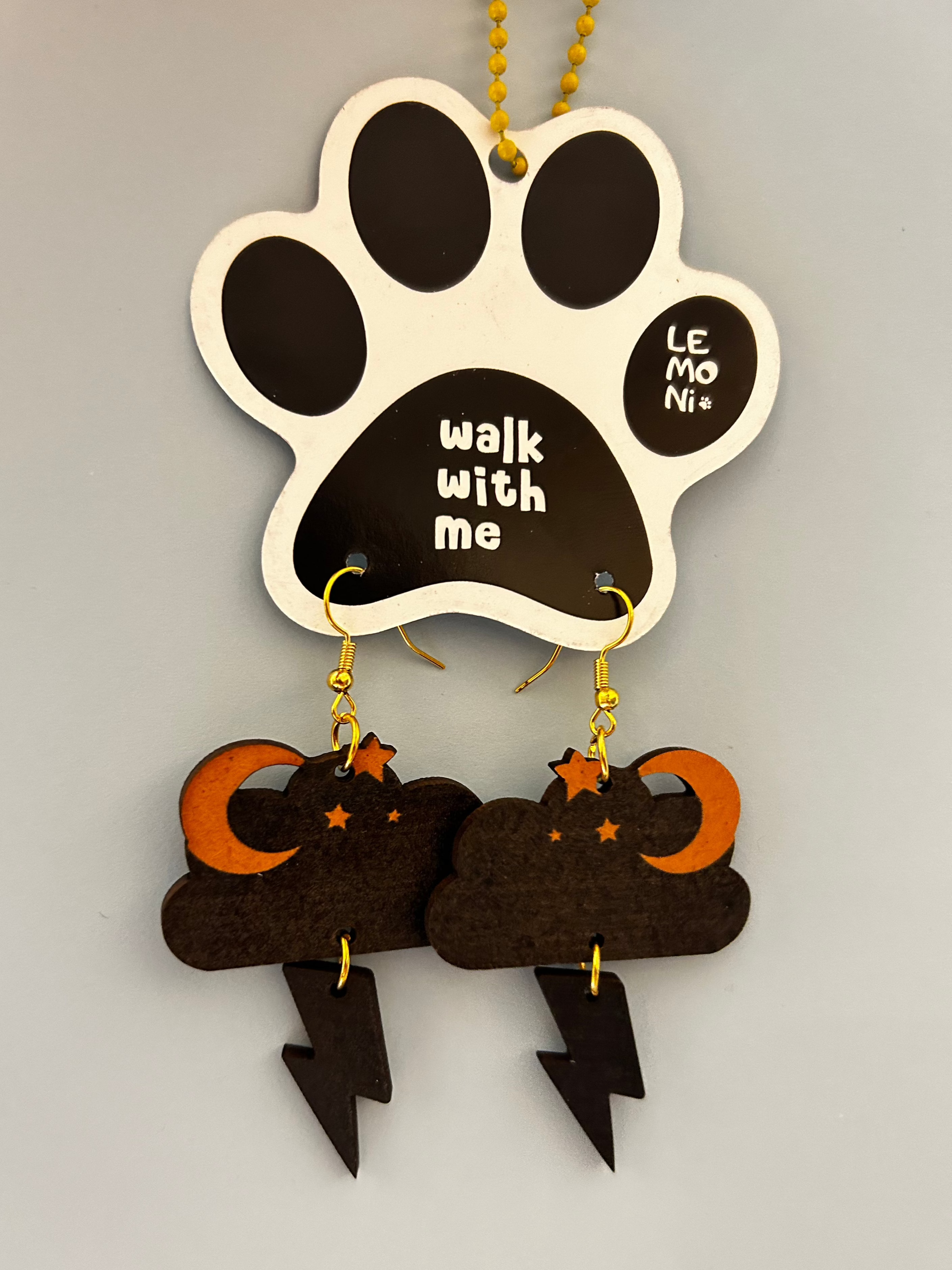 Earrings Cloud & Moon for girls - Lemoni Boutique