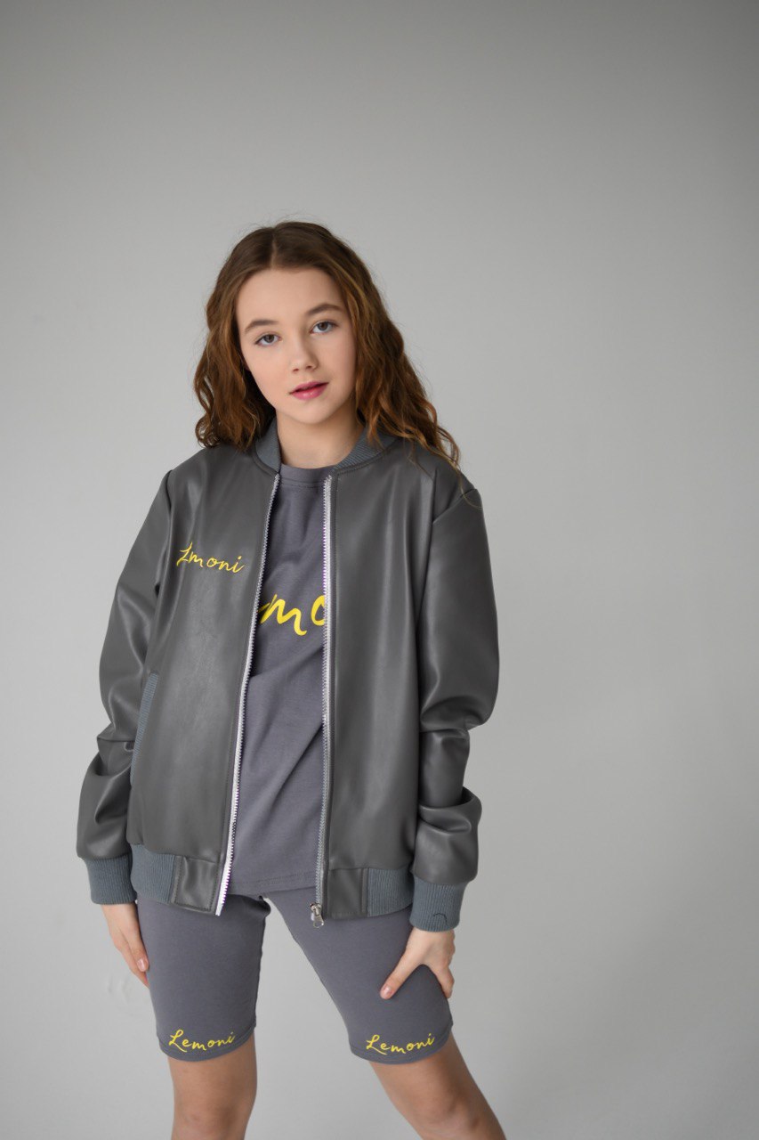 Faux-Leather Jacket for girls Lemoni