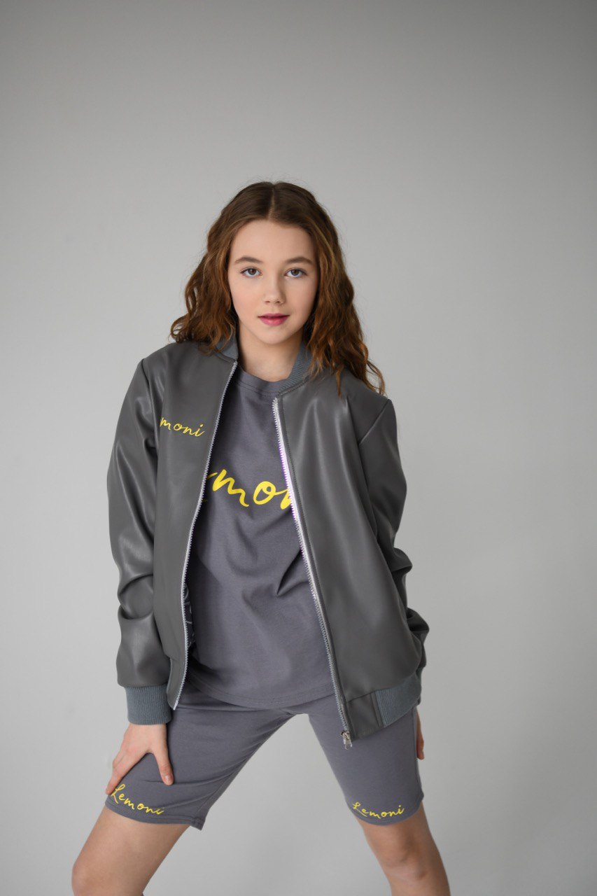 Faux-Leather Jacket for girls Lemoni
