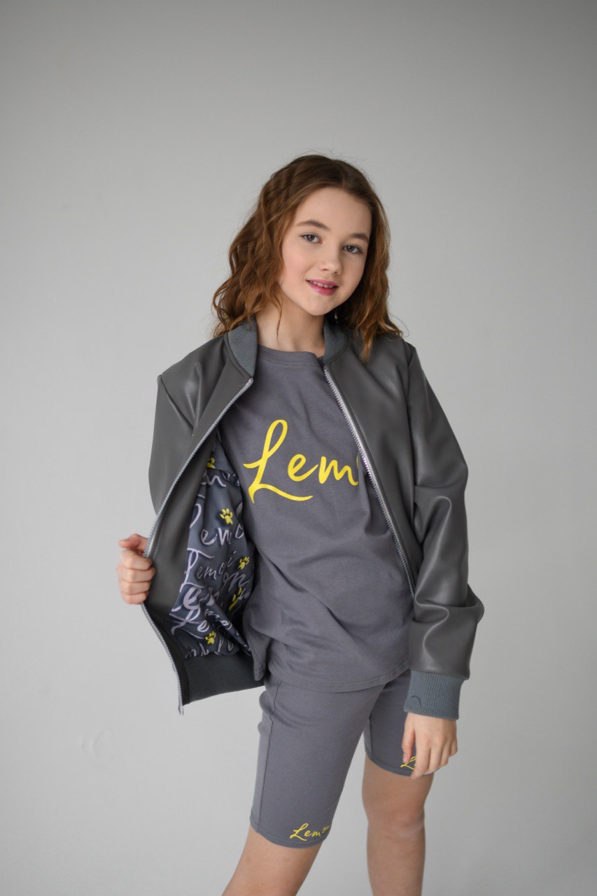 Faux-Leather Jacket for girls Lemoni