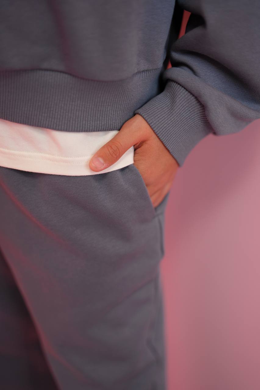Urban-style joggers for girls and boys - gray - Lemoni Boutique