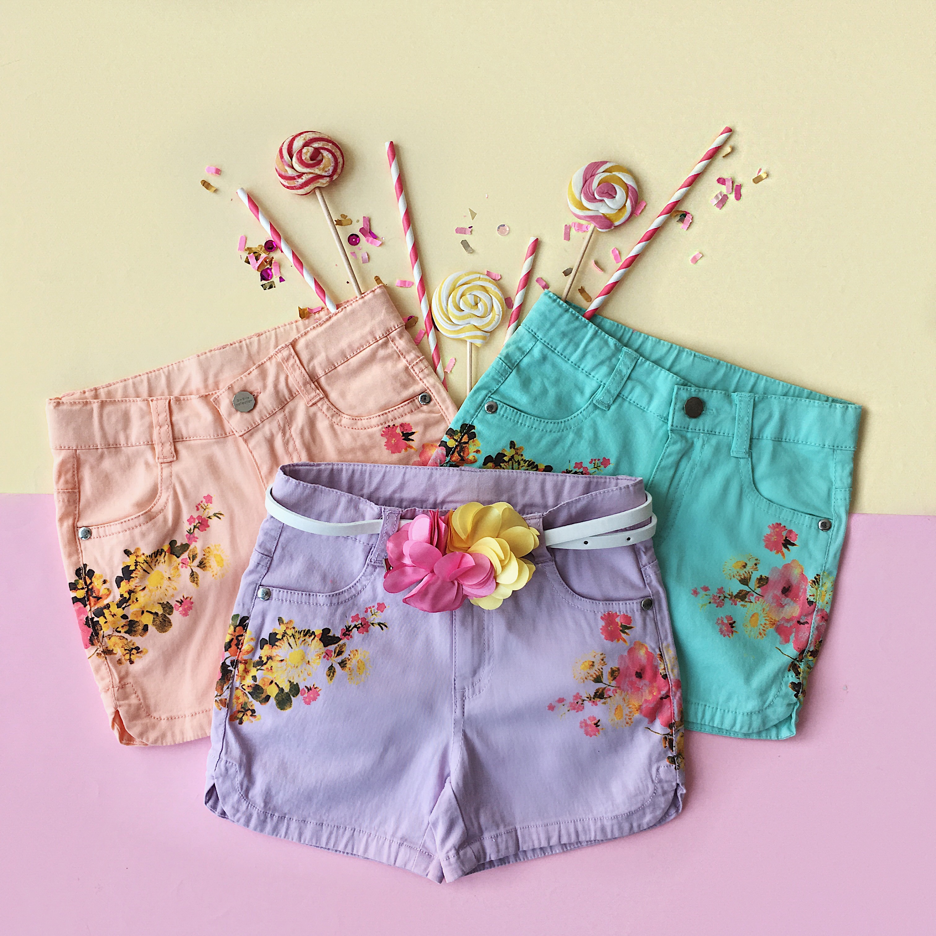 Детские шорты с цветам Glo-Story